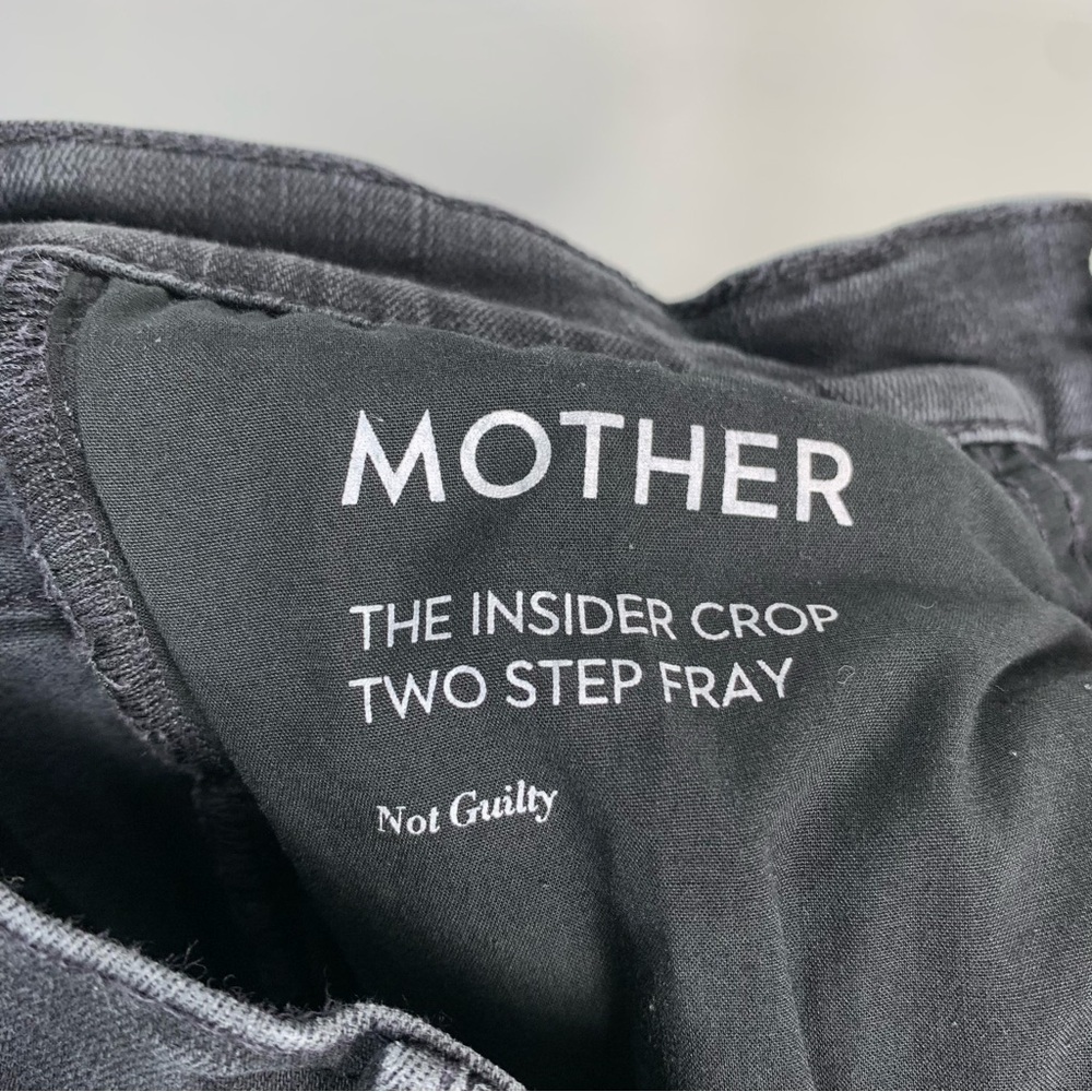 Mother The Insider Crop Two Step Fray Jeans Not Guilty Size 28 - Picture 10 of 10
